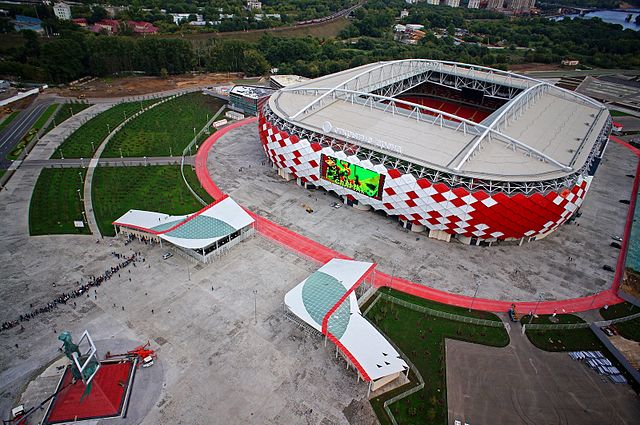 Aerial View of Otkritie Arena Stadium in Moscow Editorial Stock